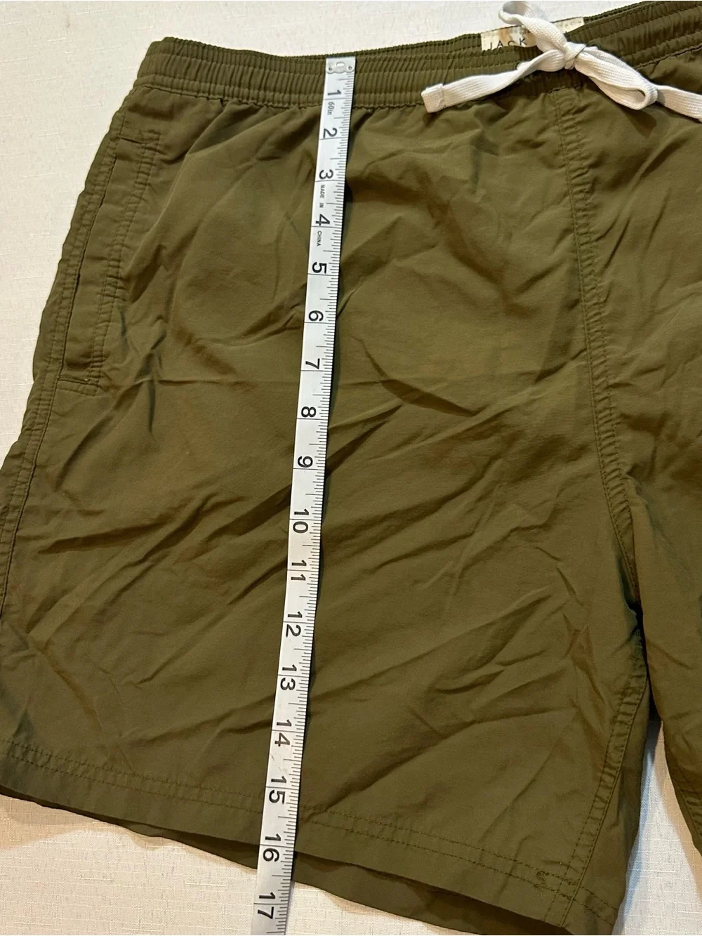 Jack Wills Olive Green Mesh Lined Swim Trunks Men’s XL